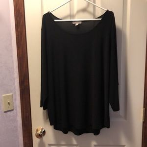 Dress Barn - 3/4 sleeve 3X Black top